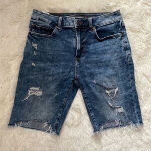 Mens Distressed American Eagle Next Level Stretch jean shorts size 28